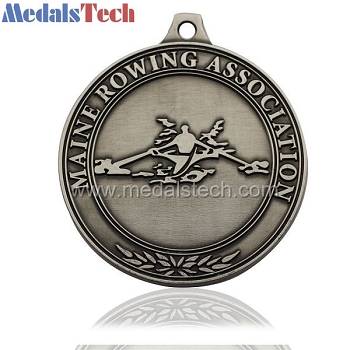 Round cheap custom metal rowing medals