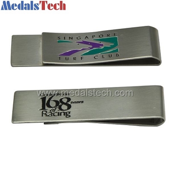 Cheap stainless steel custom color filled money clips