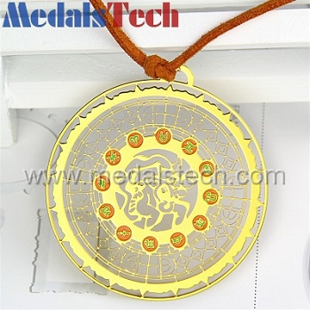 High quality gold plating custom etched bookmark